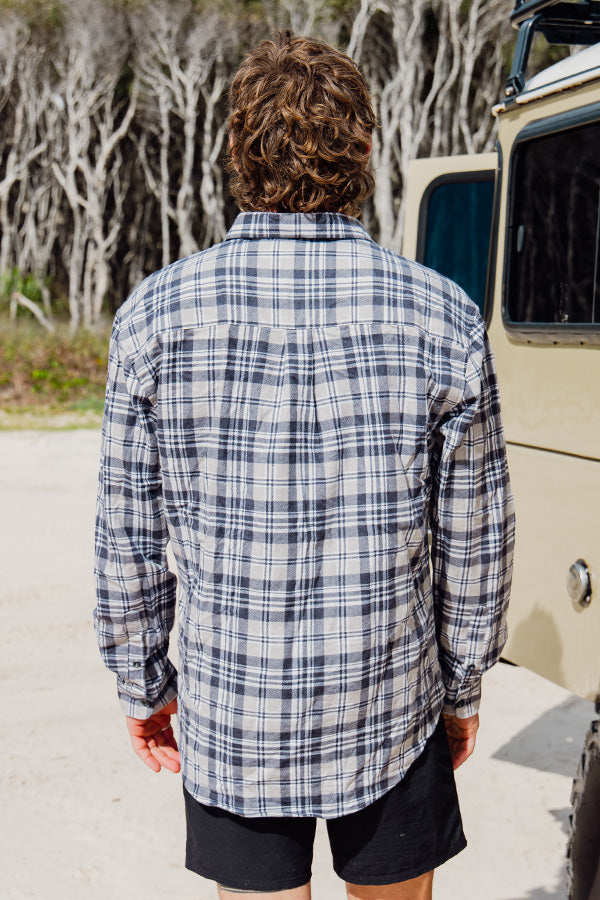 Explore Life Flannel Shirts - Grey