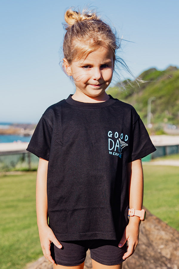 Kids Good Day to Explore Classic Tee - Black