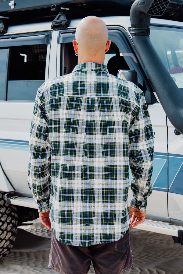 Explore Life Flannel Shirts - Green/Gold