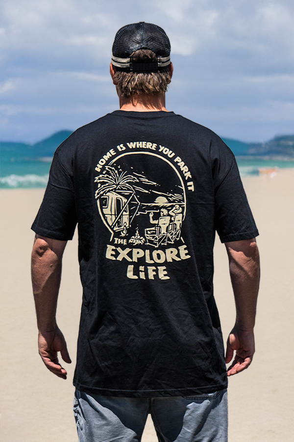 Home Is Where You Park It (Caravan Living) - Tee - Black