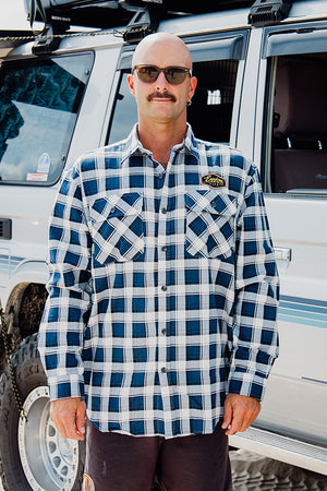 Explore Life Flannel Shirts - Indigo