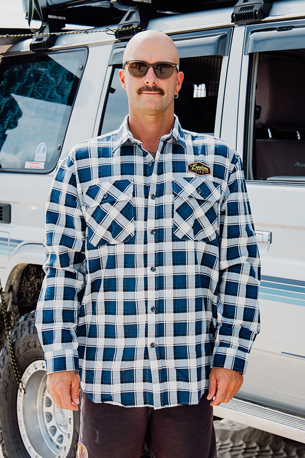 Explore Life Flannel Shirts - Indigo