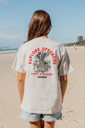 Kids Catch & Release Tee - Faded Bone