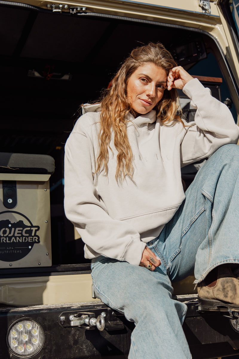 Womens Premium Hood - Faded Bone