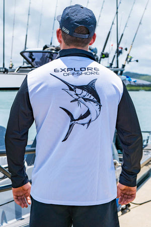 Signature Marlin - Fishing Shirt - White