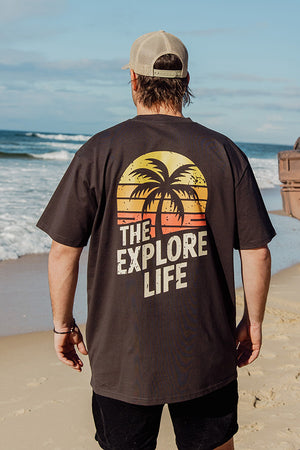Palm Horizon - Classic Tee - Coal