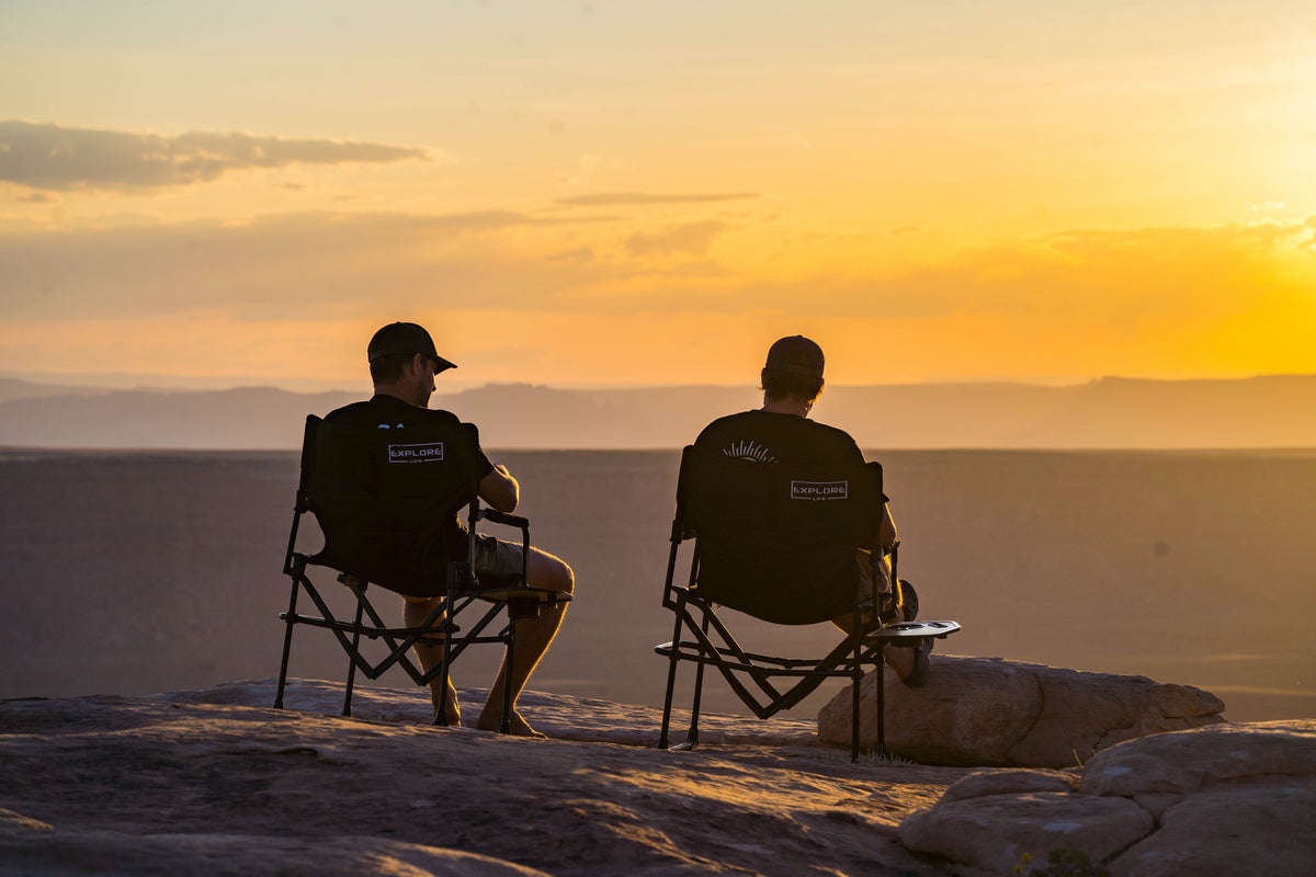 Camping chairs at lookout