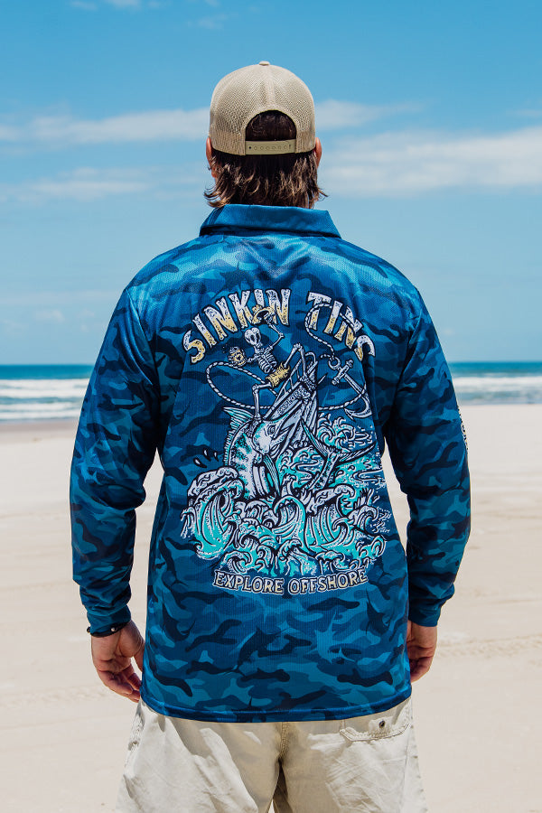 Sinkin Tins - Fishing Shirt - Navy