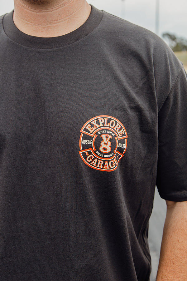 V8 Garage - Classic Tee - Coal