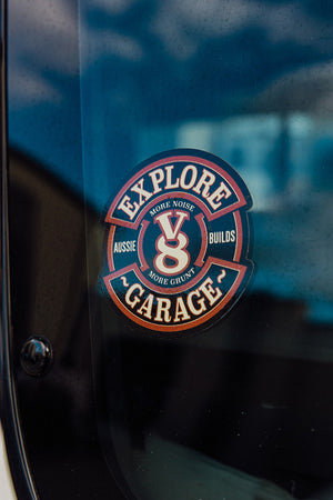 Explore V8 Sticker