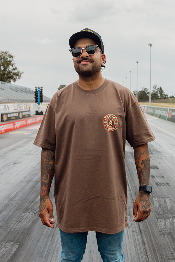 V8 Garage - Classic Tee - Walnut