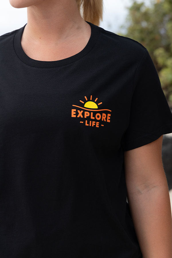 Womens Explore Summer Tee - Black