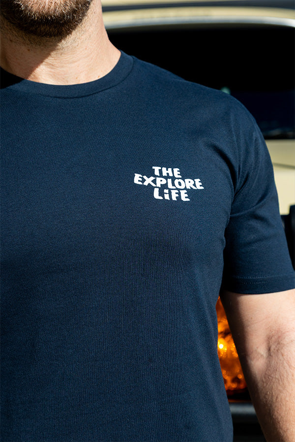 Home Is Where You Park It (Caravan Living) - Tee - Navy - White Print