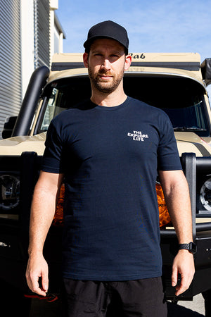 Home Is Where You Park It (Caravan Living) - Tee - Navy - White Print