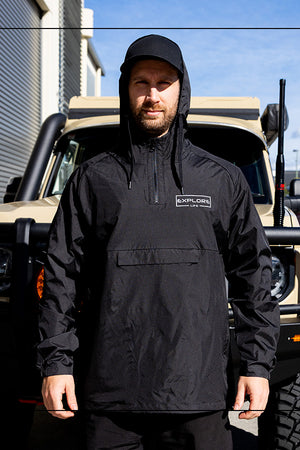 Explore Life Windbreaker - Black - Small Logo