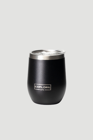 EXPLORE LIFE WINE TUMBLER - BLACK