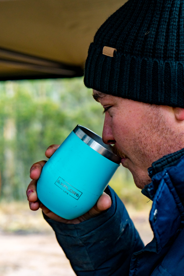 EXPLORE LIFE WINE TUMBLER - TEAL