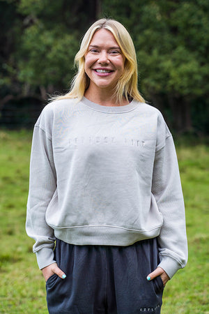 Womens Relax Crew - Faded Bone