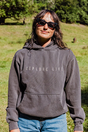 Womens Premium Hood - Faded Black