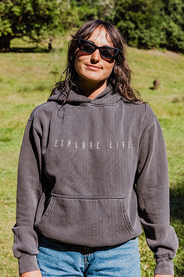 Womens Premium Hood - Faded Black