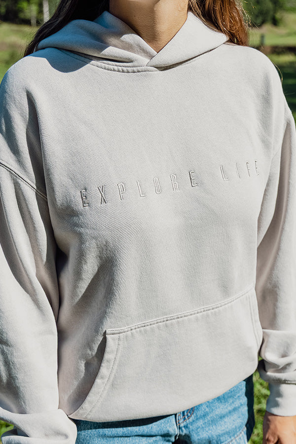 Womens Premium Hood - Faded Bone