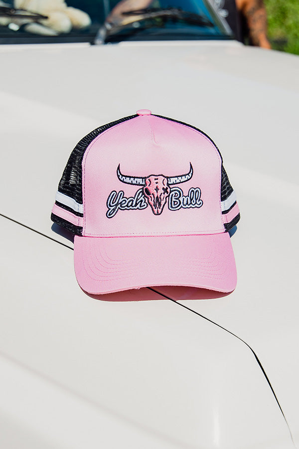 Explore Yeah Bull Trucker Hat - Pink/White