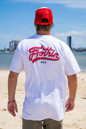 Frothin - Classic Tee - White