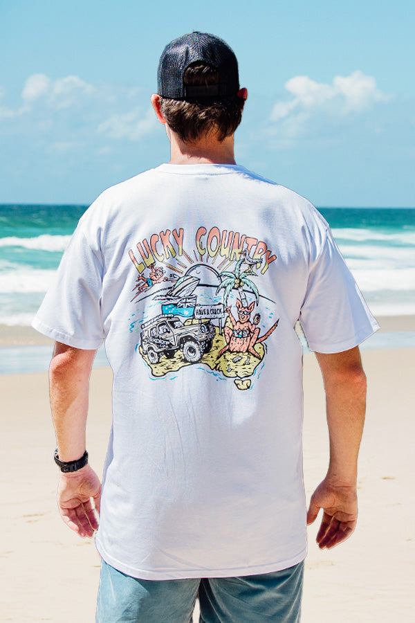Lucky Country - Classic Tee - White