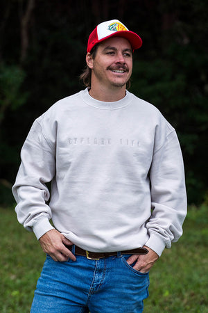 Explore Life Premium Crew - Faded Bone