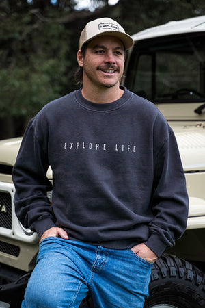 Explore Life Premium Crew - Faded Black