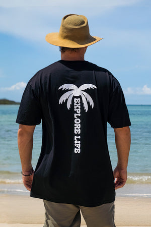 Island Palm - Tee - Black