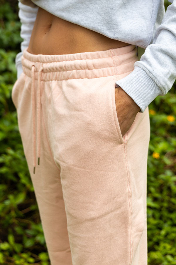 Womens Explore Stretch Logo Track Pants - Pale Pink
