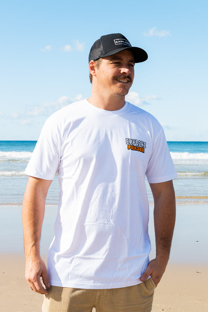 Explore Destinations: Fraser Island - Tee - White