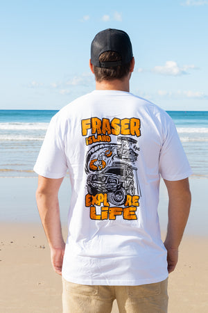 Explore Destinations: Fraser Island - Tee - White