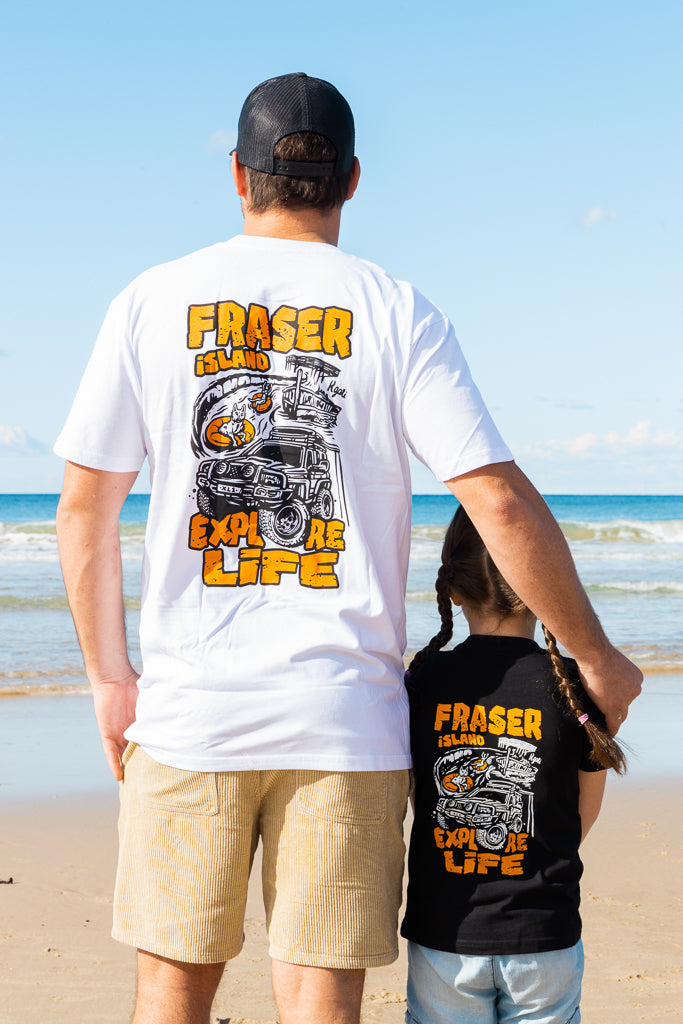 Explore Destinations: Fraser Island - Tee - White