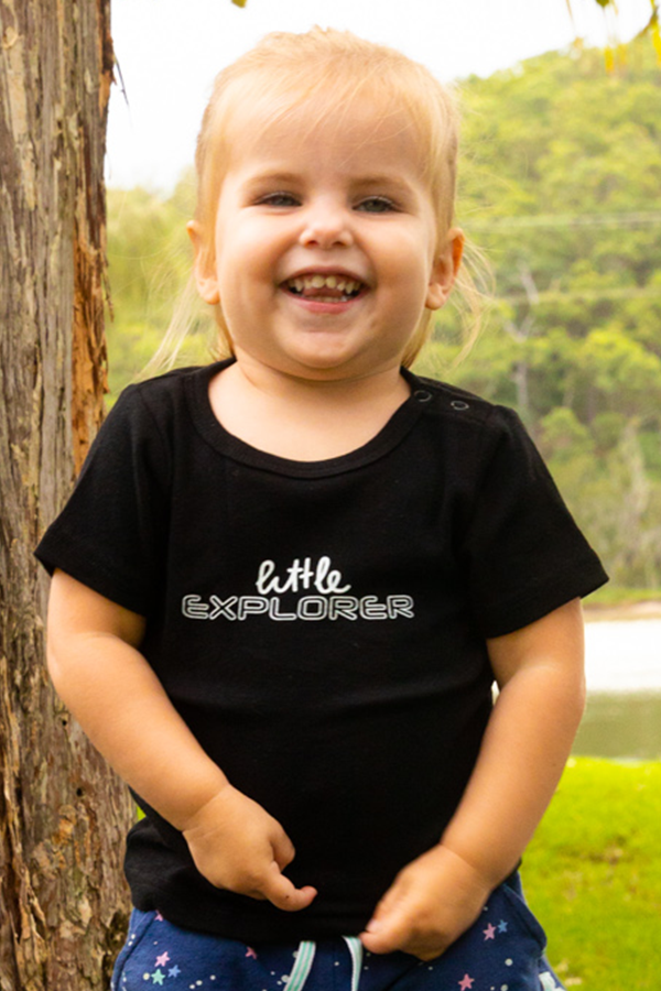 Little Explorer Tee - BLACK