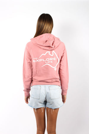 Explore Life Women's Hoodie - Rose Pink