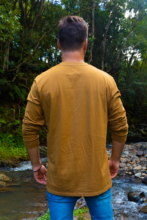 Explore Life Lifestyle Long Sleeve Tee - Camel