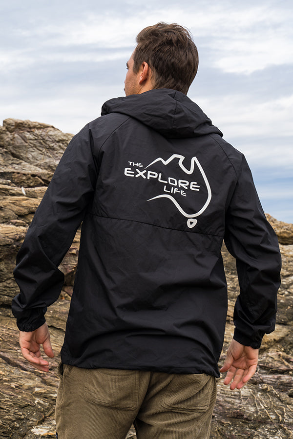 Explore Life Windbreaker - Black